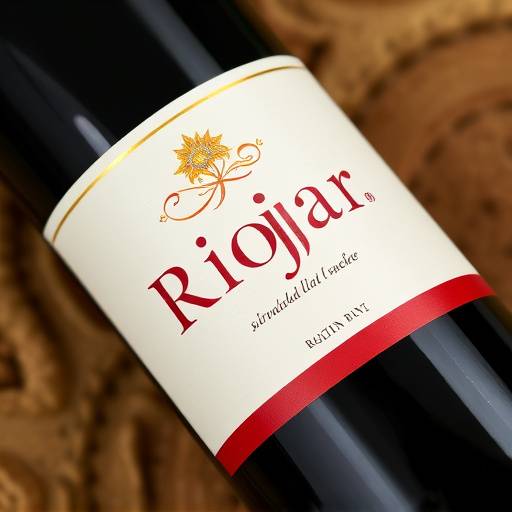 Detalle de una botella de vino tinto de Rioja con la etiqueta de Azafr&aacute;n Viajes Exclusivos